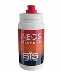 ELITE Fahrrad-Wasserflasche - FLY INEOS GRENADIERS 550ml - Orange/Weiß/Rot