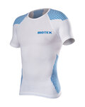BIOTEX Kurzarm Fahrrad-Shirt - BIOFLEX RAGLAN - Blau/Weiß