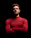 BIOTEX Langarm Fahrrad-Shirt - 3D TURTLENECK - Rot