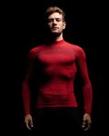 BIOTEX Langarm Fahrrad-Shirt - 3D TURTLENECK - Rot