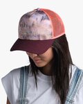 BUFF Fahrradmütze - TRUCKER DERAMA - bordeaux/Orange