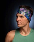 BUFF Fahrradstirnband - COOLNET UV FLOWERS - Lila/Blau/Rosa