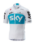 CASTELLI Kurzarm Fahrradtrikot - SKY 2018 FAN - Weiß/Hellblau