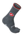 CASTELLI Klassische Fahrradsocken - QUINDICI - Grau