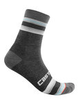 CASTELLI Klassische Fahrradsocken - STRISCIA 13 WINTER - Grau