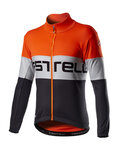 CASTELLI Fahrrad-Thermojacke - PROLOGO WINTER - Orange/Grau