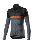 CASTELLI Langarm Fahrradtrikot für den Winter - MARINAIO LONG - Schwarz/Orange
