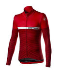 CASTELLI Langarm Fahrradtrikot für den Winter - MARINAIO LONG - Rot/Weiß