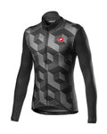 CASTELLI Langarm Fahrradtrikot für den Winter - CUBI LONG - Schwarz/Grau