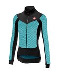 CASTELLI Langarm Fahrradtrikot für den Winter - SFIDA LADY WINTER - Hellblau/Schwarz