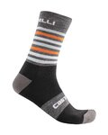 CASTELLI Klassische Fahrradsocken - GREGGE 15 - Grau/Orange