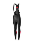 CASTELLI Lange Fahrradhose mit Trägern - VELOCISSIMA LADY WNT - Schwarz/Rot