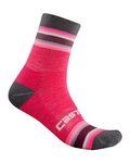 CASTELLI Klassische Fahrradsocken - STRISCIA 13 WINTER - Rosa