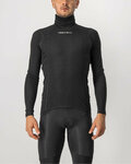 CASTELLI Langarm Fahrrad-Shirt - FLANDERS WARM NECK - Schwarz