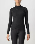 CASTELLI Langarm Fahrrad-Shirt - FLANDERS 2 WARM LADY - Schwarz