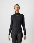CASTELLI Langarm Fahrrad-Shirt - FLANDERS 2 WARM LADY - Schwarz
