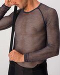 CASTELLI Langarm Fahrrad-Shirt - MIRACOLO WOOL - Schwarz