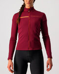 CASTELLI Langarm Fahrradtrikot für den Winter - SINERGIA 2 LADY WNT - bordeaux