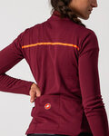 CASTELLI Langarm Fahrradtrikot für den Winter - SINERGIA 2 LADY WNT - bordeaux