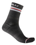 CASTELLI Klassische Fahrradsocken - GO 15 LADY - Grau