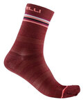 CASTELLI Klassische Fahrradsocken - GO 15 LADY - bordeaux