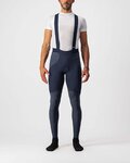 CASTELLI Lange Fahrradhose mit Trägern - SORPASSO RoS WINTER - Blau