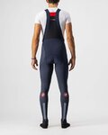 CASTELLI Lange Fahrradhose mit Trägern - SORPASSO RoS WINTER - Blau