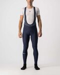 CASTELLI Lange Fahrradhose mit Trägern - ENTRATA WINTER - Blau