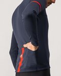 CASTELLI Langarm Fahrradtrikot für den Winter - FONDO 2 WINTER - Blau