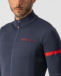 CASTELLI Langarm Fahrradtrikot für den Winter - FONDO 2 WINTER - Blau