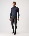 CASTELLI Langarm Fahrradtrikot für den Winter - FONDO 2 WINTER - Blau