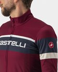 CASTELLI Langarm Fahrradtrikot für den Winter - PASSISTA - bordeaux