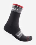 CASTELLI Klassische Fahrradsocken - QUINDICI SOFT MERINO - Schwarz