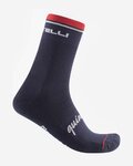 CASTELLI Klassische Fahrradsocken - QUINDICI SOFT MERINO - Blau