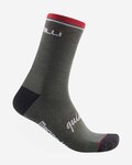 CASTELLI Klassische Fahrradsocken - QUINDICI SOFT MERINO - Grün
