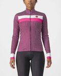 CASTELLI Langarm Fahrradtrikot für den Winter - VOLARE LADY WINTER - Weiß/Cyclamen