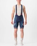 CASTELLI Kurze Fahrradhose mit Trägern - SOUDAL QUICK-STEP 23 - Blau