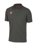 CASTELLI Kurzarm Fahrrad-Shirt - RACE DAY POLO - Grau