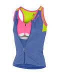 CASTELLI Ärmelloses Fahrradtrikot - SOLARE LADY - Grün/Blau