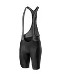 CASTELLI Kurze Fahrradhose mit Trägern - PROTECT RACE - Schwarz