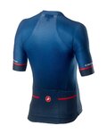 CASTELLI Kurzarm Radtrikot und Shorts - AERO RACE - Blau/Grau
