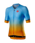CASTELLI Kurzarm Fahrradtrikot - AERO RACE 6.0 - Gelb/Hellblau