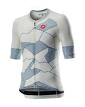 CASTELLI Kurzarm Fahrradtrikot - CLIMBER'S 3.0 - Hellblau/Beige