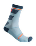 CASTELLI Klassische Fahrradsocken - TROFEO 15 - Blau/Hellblau
