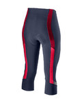 CASTELLI 3/4 lange Fahrradhose ohne Träger - VELOCISSIMA 2 LADY - Rosa/Blau