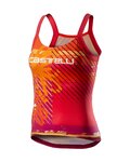 CASTELLI Fahrrad-Muskelshirt - UPF0 LADY - mehrfarbig/Orange