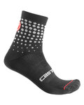 CASTELLI Klassische Fahrradsocken - PUNTINI LADY - Schwarz