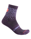 CASTELLI Klassische Fahrradsocken - PUNTINI LADY - Lila