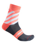 CASTELLI Klassische Fahrradsocken - TALENTO W LADY - Rosa/Grau