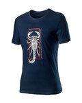CASTELLI Kurzarm Fahrrad-Shirt - LOGO - Blau